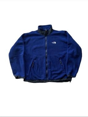 VTG The North Face TNF Men's Blue Full Zip Polartec Fleece Jacket Size XL 90s
